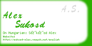 alex sukosd business card
