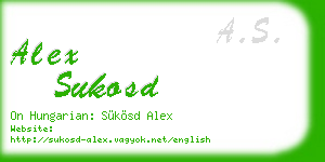 alex sukosd business card